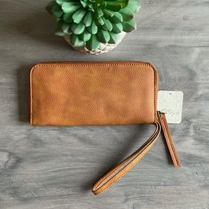 Free People Distressed Vegan Wallet NWT